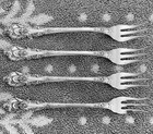 Vintage Wallace Sir Christopher Sterling Cocktail seafood Forks  Set Of 4  b 