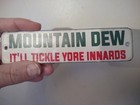 Rare Vintage Mountain Dew 6  Porcelain Metal Crate Tag Sign Soda