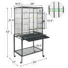 53  Parakeet Bird Cage Parrot Flight Cage Wrought Iron Cockatiel W rolling Stand