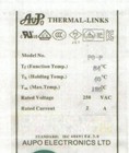 4 Pcs Aupo Thermal Fuse 84c 102c 115c 125c 130c 135c 150c 2a 3a  250v Free Ship