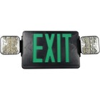 Commercial Electric 14w Combo Led Black Exit Sign And Emergency Light Red  Green