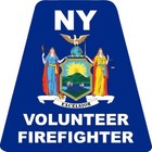 8pk New York Volunteer Firefighter Helmet Tets Tetrahedrons Sticker Reflective
