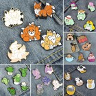 Cartoon Enamel Piercing Brooch Pin Collar Decor Badge Corsage Jewelry Women Gift