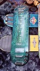 Lap Steel-skateboard 6-string Solid Body Electric Guitar Green Crackle Finish 