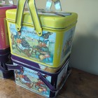 4 Happy Eastertide Tin Double Handles Easter Candy Metal  Basket Tins