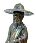 Antique Japanese Meiji Bronze Censer Statue Man On Donkey Mule 12  Sculpture