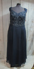 Nwt Jj s House 18 W Navy Blue Maxi Evening Mother Of The Bride Dress Beaded
