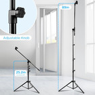Microphone Stand 2 Pack   Tripod Mic Stand Adjustable Boom Height  With Carry Ba
