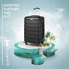  Luggage 3 Piece Set Suitcase Spinner Hardshell Lightweight Tsa Lock 4 Black3