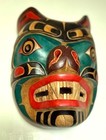 Pacific Northwest First Nations Hand Carved   Bear  Mask- Large Size 10 
