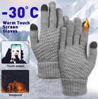 1 Pair Winter Touch Screen Gloves Unisex Warm Knit Full Finger - New