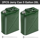 5 Gallon 20l Gasoline Army Green Jerry Can Military Metal Steel Tank Backup
