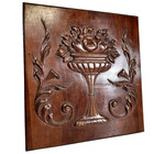 Scroll Leaf Fruit Wood Carving Panel 17 52 Antique French Architectural Salvage