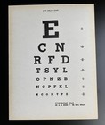 Vintage 1945 Vision Eye Chart Test Dr  George Jessen   Dr  Newton K  Wesley