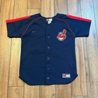 Nike Cleveland Guardians Baseball Jersey Youth Medium Grady Sizemore Navy Red