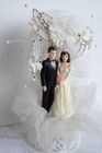 9  Vintage 1980s Plastic Bakery Crafts Bride   Groom Wedding Cake Topper