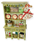 Artisan Dollhouse Miniature Christmas Hutch - 1 12 - Ooak