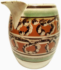 Rare Early 19thc Antique English Mochaware Earthworm Dec Softpaste Prcln Pitcher