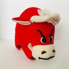 Vtg Dakin Dream Pets Bull Steer Red Velveteen Plush Stuffed Animal 1950s-1960s
