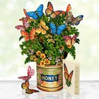 Pop Up Flower Bouquet Mini Butterflies   Buttercups Card Fresh Cut Paper