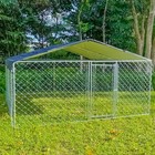 10 X 10ft Outdoor Pet Dog Kennel Metal Pet House Cage Backyard Cage W  Cover