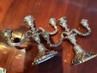 Vintage Silver  Candelabra Pair  835 Silver