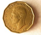 1943 Great Britain 3 Pence - Au - High Quality Example - Free Ship - 3 Pence Bin