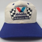 Vintage Valvoline Hat Snapback White Blue Performance Team Racing Nascar 90s Men