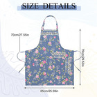 3 Pack Floral Aprons For Women  Adjustable Kitchen Aprons With 2 Pockets Vintage