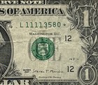 Full Shaded Star Note Error Fancy Serial Number One Dollar Bill L11113580  Fw