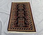 Fine Antique Afghan Pictorial Rug 3x5 Hand Knotted Persian Style Oriental Carpet
