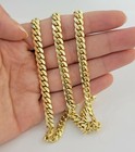 Solid 10k Gold Miami Cuban Link Chain Necklace 6mm 24  Men 10kt Yellow Gold