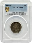 1875-s Seated Liberty Silver Twenty Cent Piece Pcgs Xf45