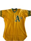 Oakland A s Game Worn 1974 Jersey  30 Size 44 Mcauliffe Double Knit Jersey