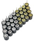 10 Sets Random Electro Mix 11mm Real Rider Wheels W  Rubber Tire Set For 1 64