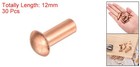 30 Pcs 5 32  X 25 64  Round Head Copper Solid Rivets Fasteners