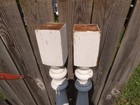 Two Vintage Salvage Turned Wood 44    Tall  Posts Columns Architectural Baluster