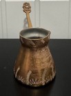Vintage Yugoslavia Handcrafted Copper Turkish Coffee Pot Cezve Ibrik - Engraved