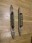 Pair Of Vintage 10  Ornate Brass Door Handle