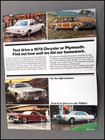 1978 Chrysler Plymouth Vintage Car Brochure - Fury Cordoba Lebaron Volare