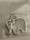 Elephant Pendant Charm Silver Tone