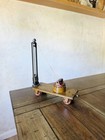 Vintage 1920s Arcade Cast Iron Pile Driver Flat Train Car Original