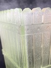 Picket Fence Celery Vase Vaseline Canary Glass Victorian Eapg King Glass Qty 1