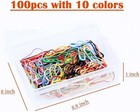 100 Pieces Safety Pins  Bulb Stitch Markers 10 Metalic Colors Assorted Metal    