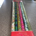 Vtg Mcm Foil Christmas Wrapping Paper 6 Rolls Very Rare Vibrant Prints 37 Sq  Ft