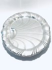 Stunning Vintage Footed Neptunes Rogers Bros Scallops Silver Plated Tray