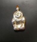 Vintage Mexican Sterling Snuff Bottle Figural 