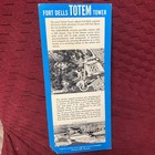 1960s Fort Dells Totem Tower Souvenir Card Pamphlet  Vintage