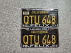 1963 Black California License Plates  1964 Validation  Dmv Clear Guaranteed 