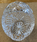 Vintage Lead Crystal Glass Basket Small 10cm  Tall  In Perfect Condition 